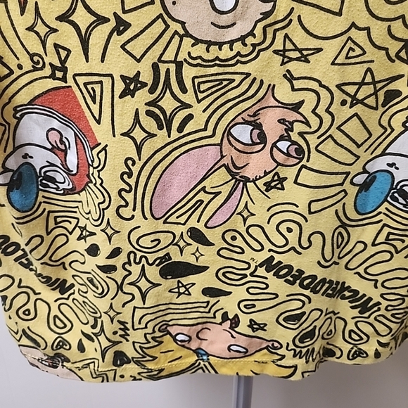 Nickelodeon 90's Y2K Yellow Character T Shirt Rugrats Hey Arnold Size Small - Picture 4 of 9
